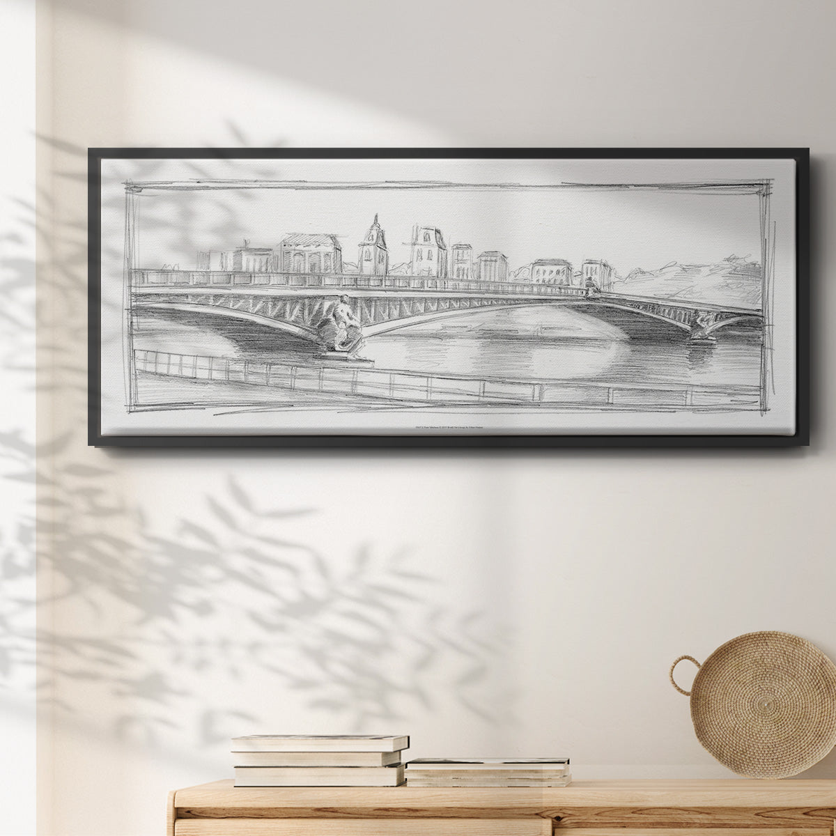 Pont Mirabeau - Floater Framed Canvas Print