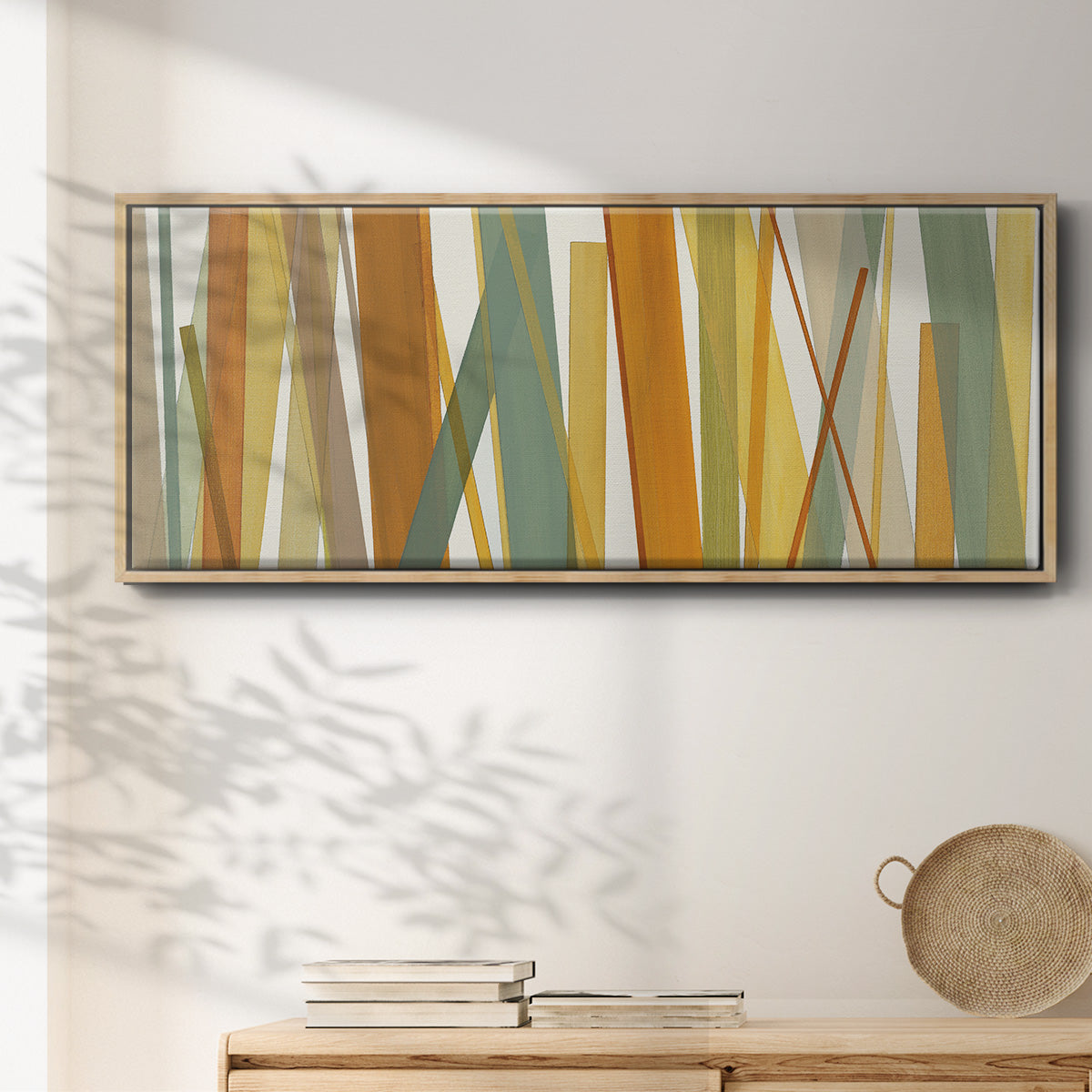 Colorful Lines - Floater Framed Canvas Print