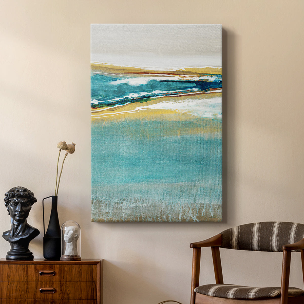Aqua Quartz V1 - Canvas Art Print