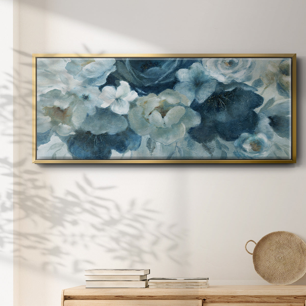 Blue on Blue - Floater Framed Canvas Print
