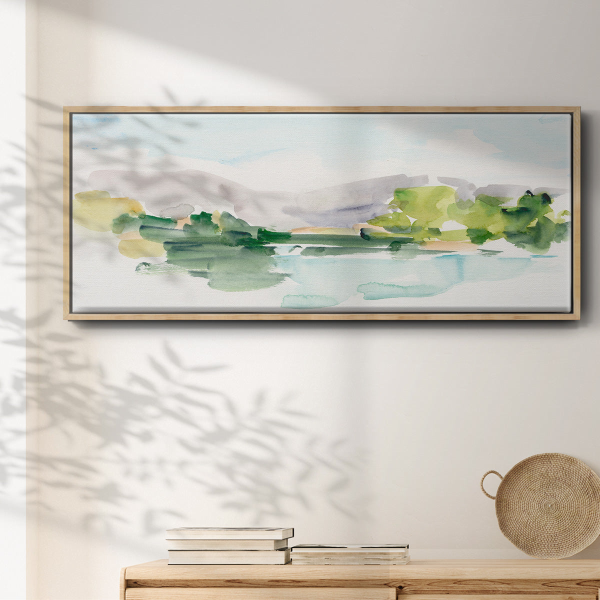 Tangerine Sunset II - Floater Framed Canvas Print