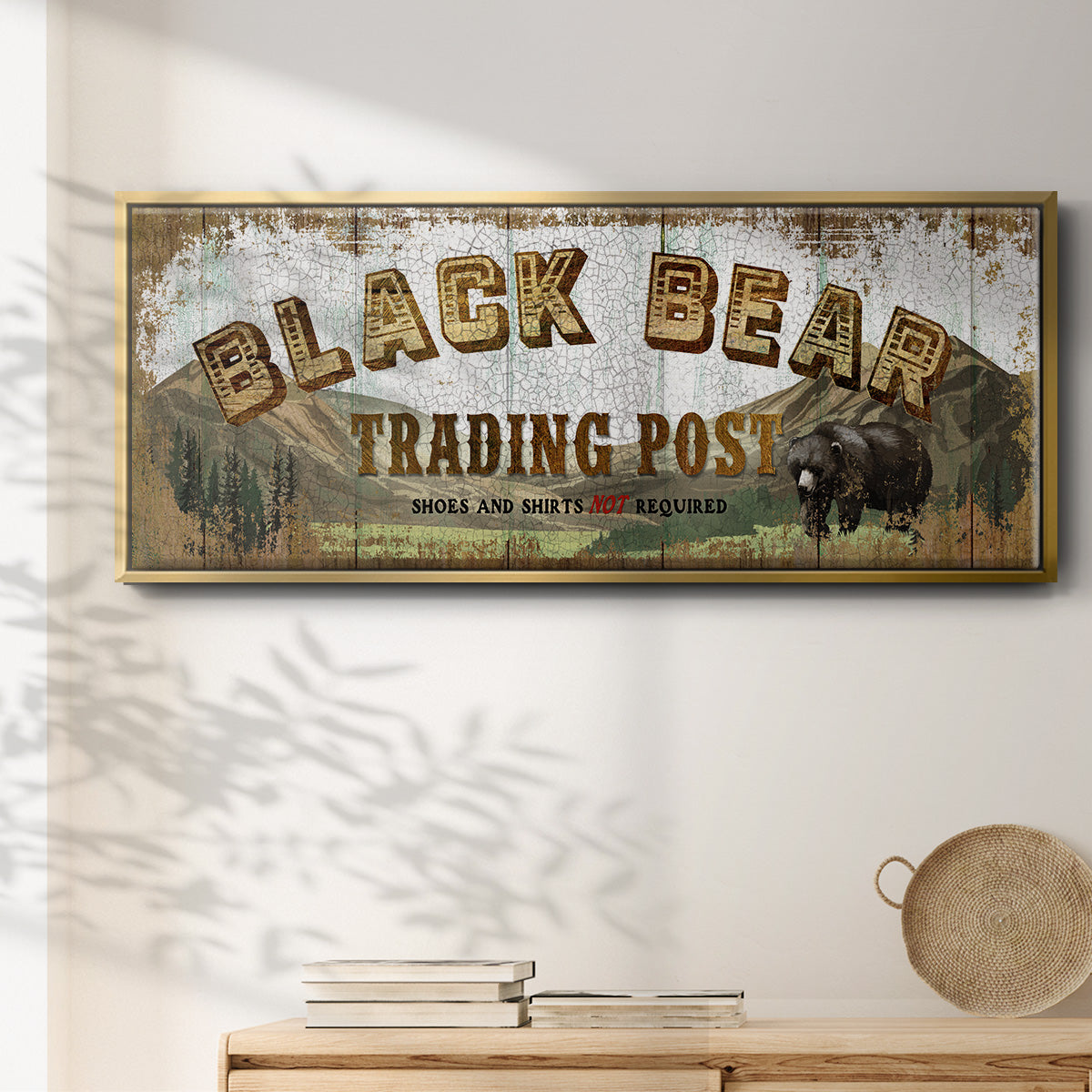 Black Bear Trading Post - Floater Framed Canvas Print
