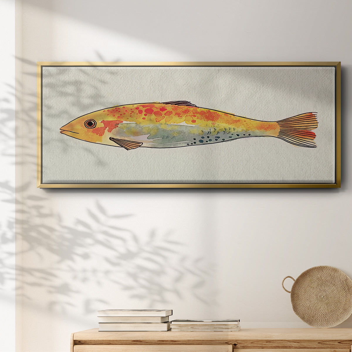 Fanciful Fish II - Floater Framed Canvas Print