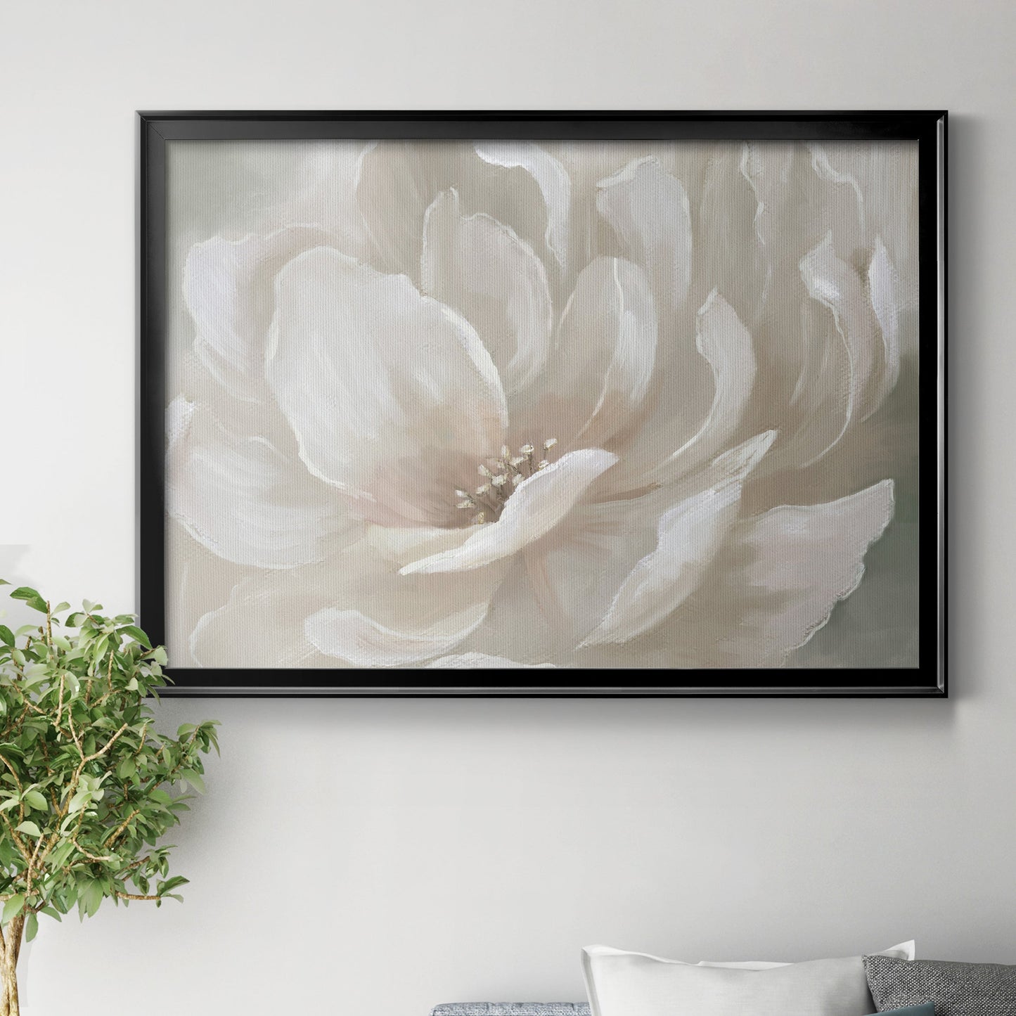 Peach Perfect - Modern Framed Canvas Print