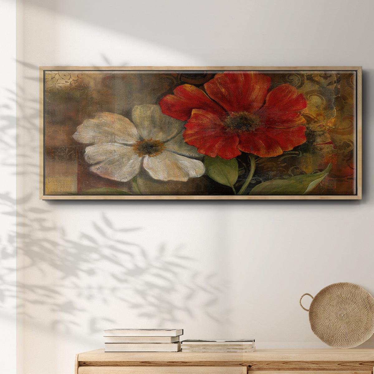 Perfect Pair II - Floater Framed Canvas Print