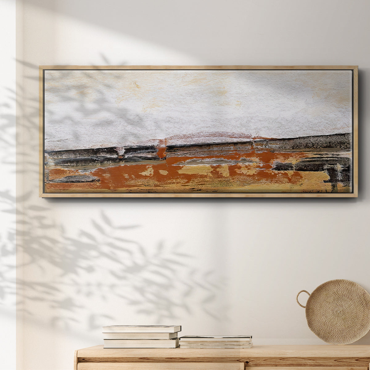 Bridges Ochre III - Floater Framed Canvas Print