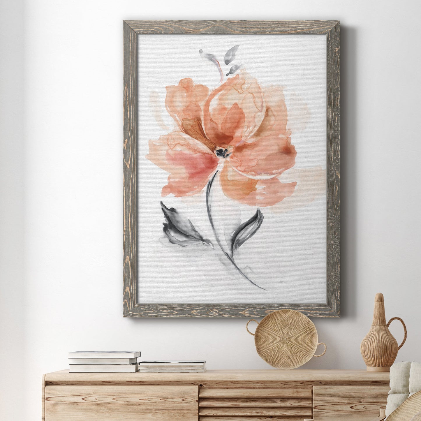 Soft Sensation I - Premium Canvas Framed in Barnwood - Ready to Hang