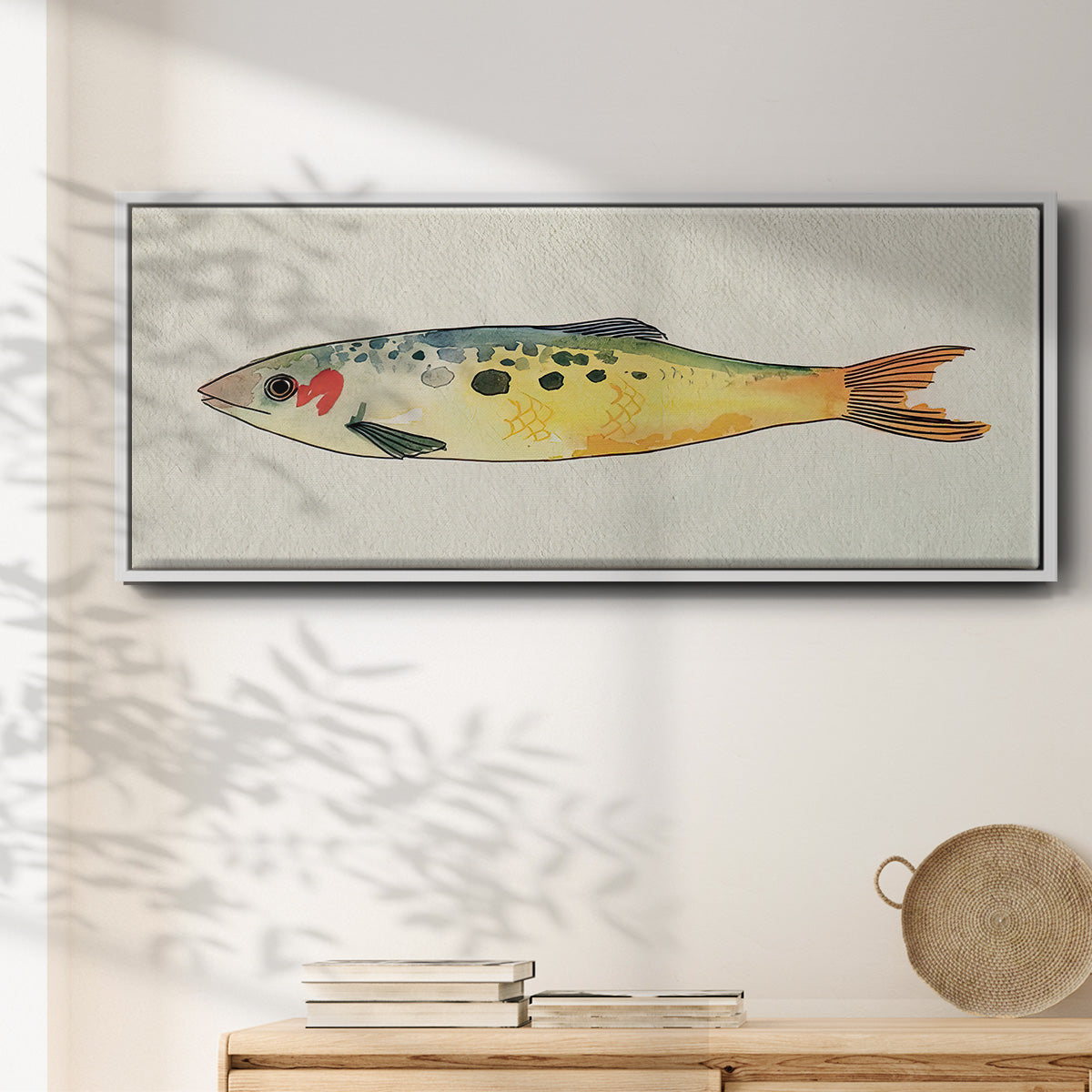 Fanciful Fish I - Floater Framed Canvas Print