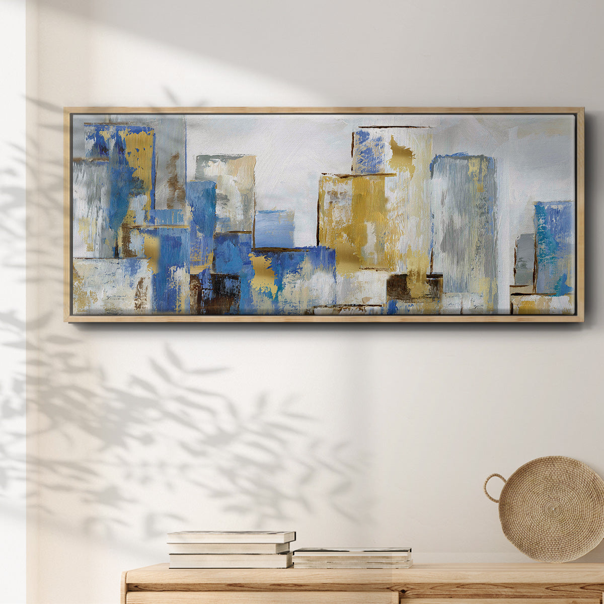 City Blues I - Floater Framed Canvas Print