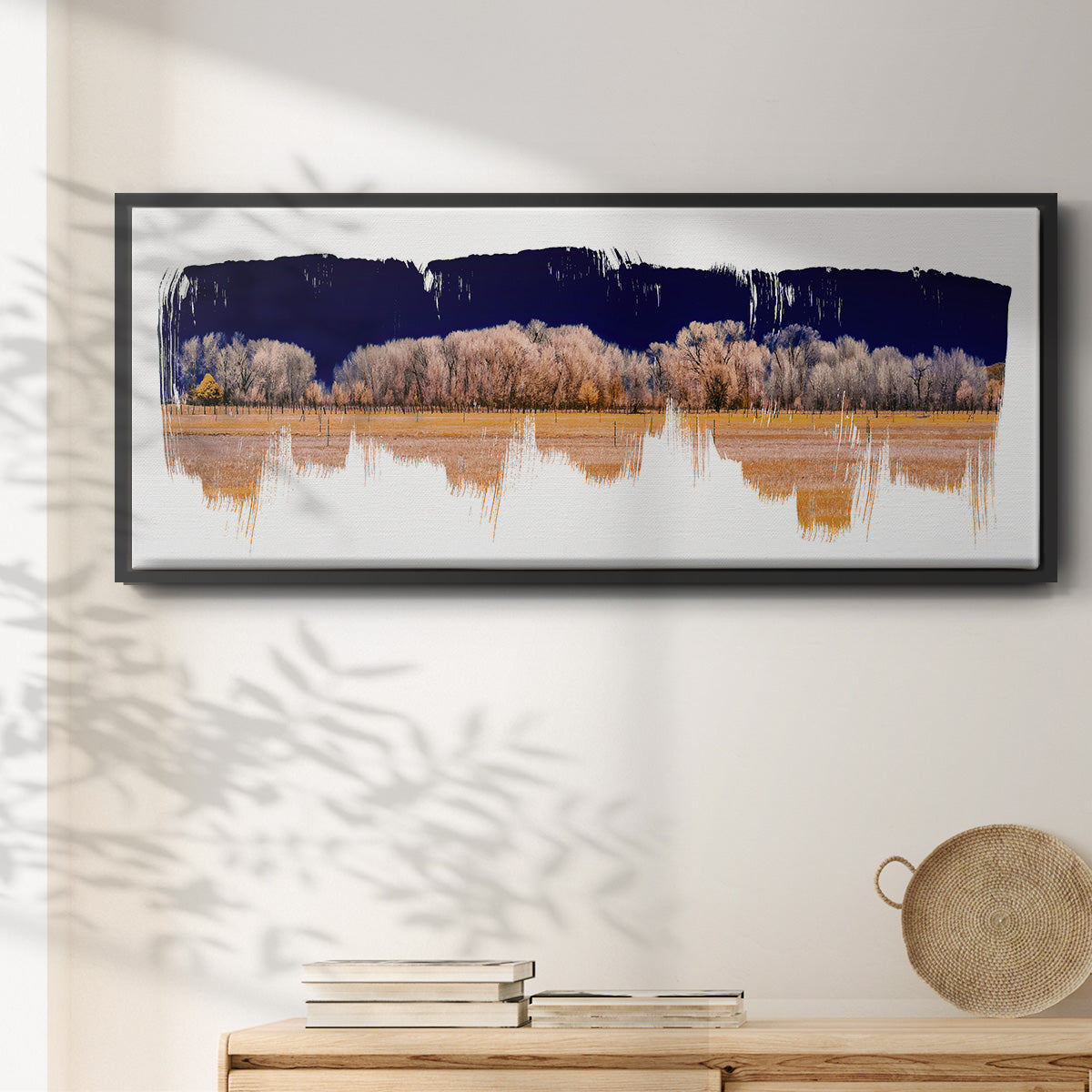Treeline Panorama - Floater Framed Canvas Print