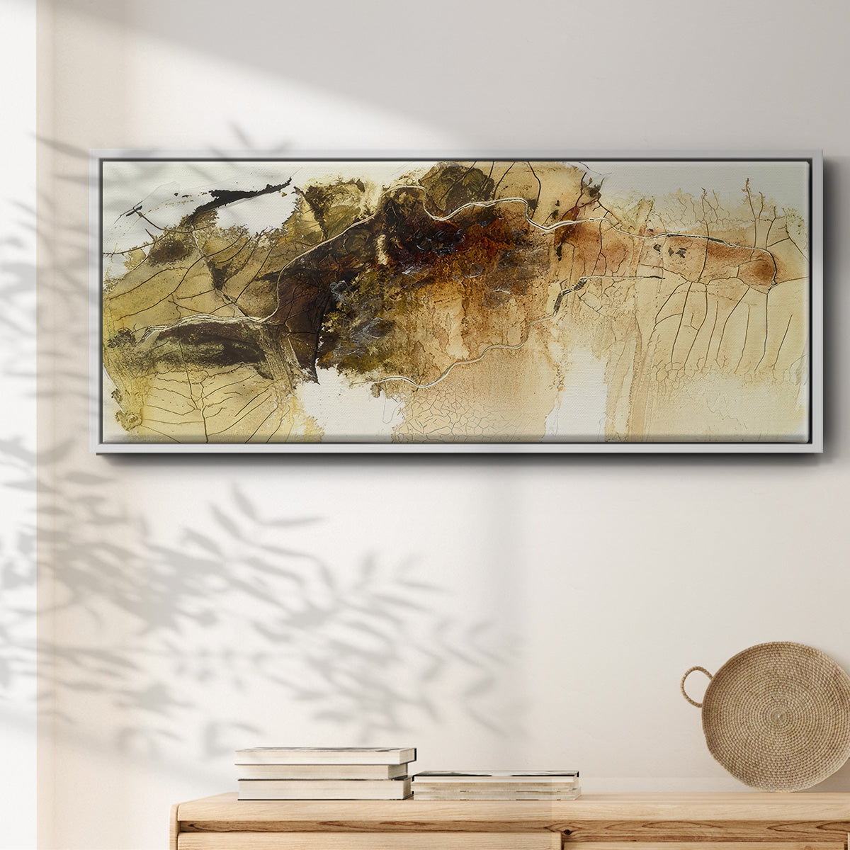 Dance of Gold I - Floater Framed Canvas Print