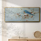 Blue Bird in Winter - Floater Framed Canvas Print