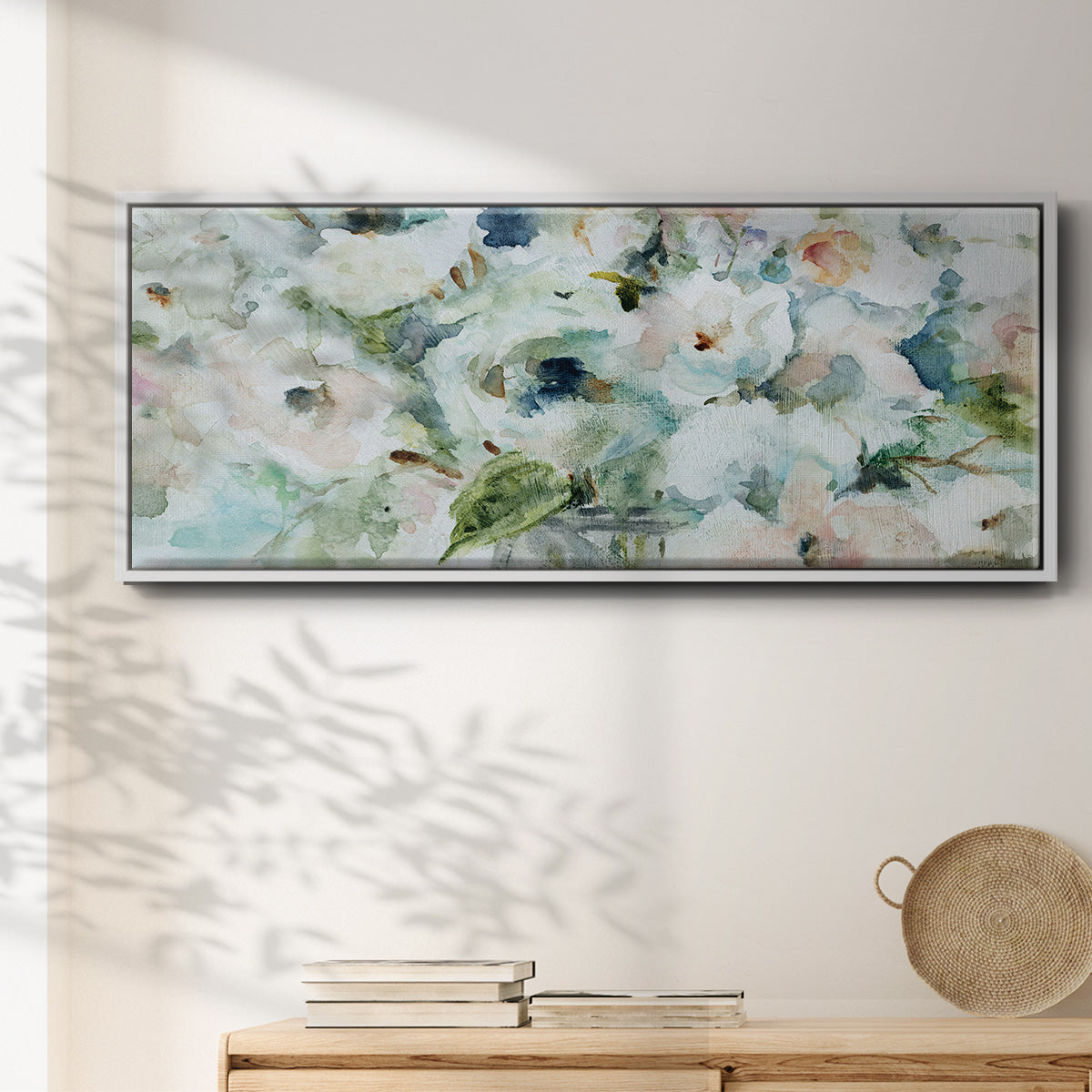 Blooming Softly - Floater Framed Canvas Print