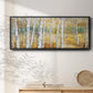 Birch Path II - Floater Framed Canvas Print