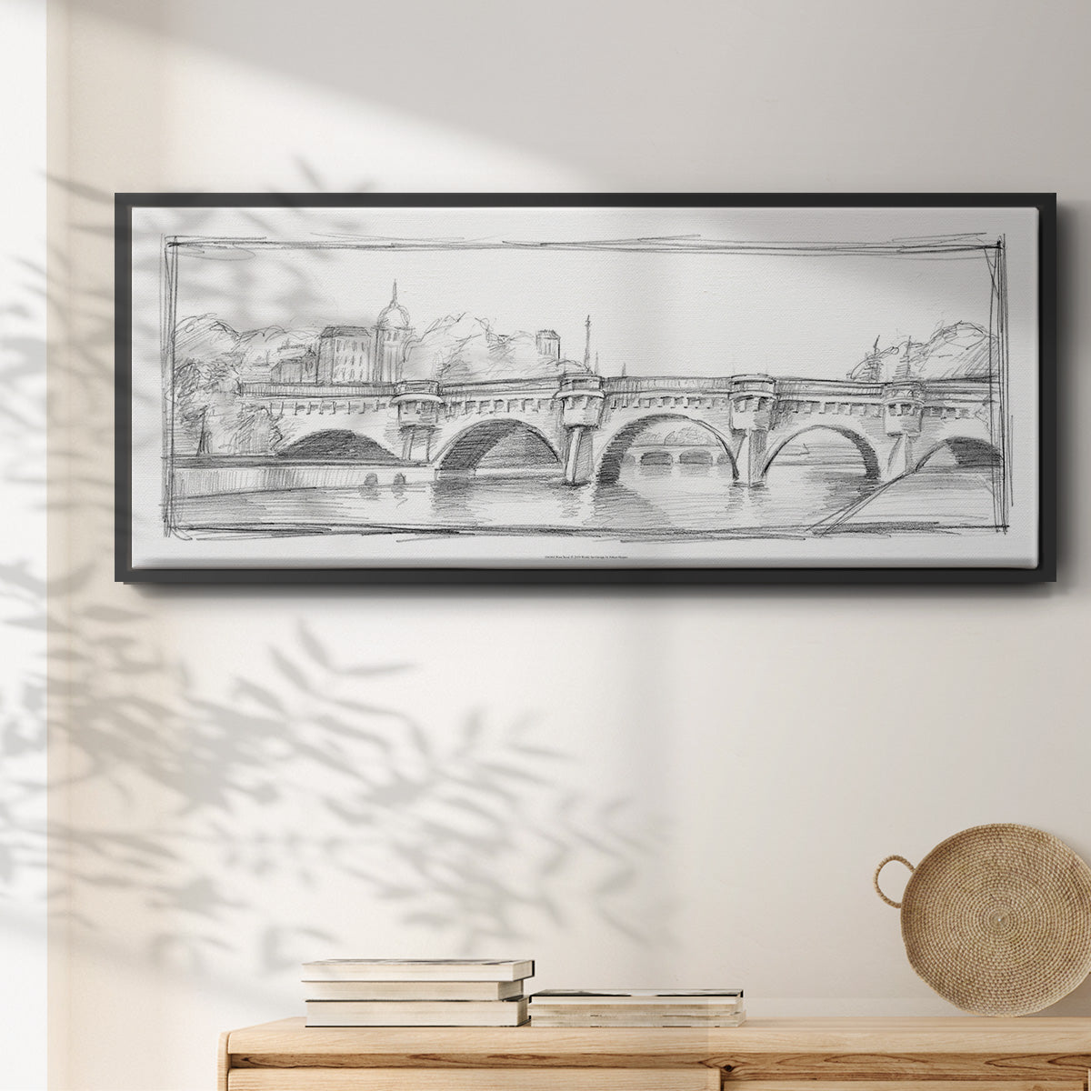 Pont Neuf - Floater Framed Canvas Print