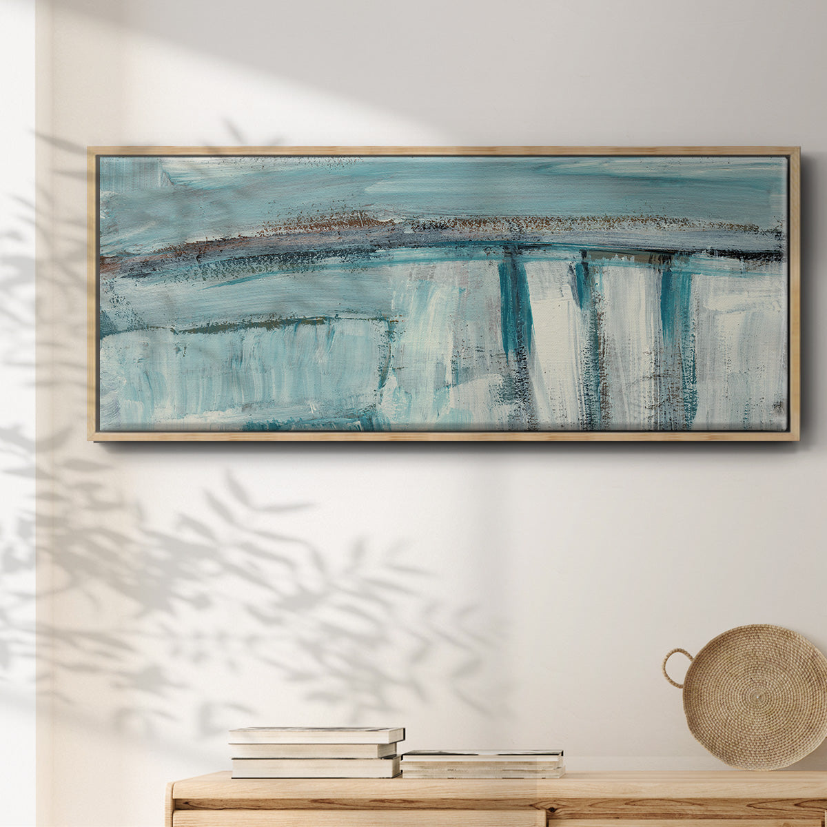 Acqua I - Floater Framed Canvas Print