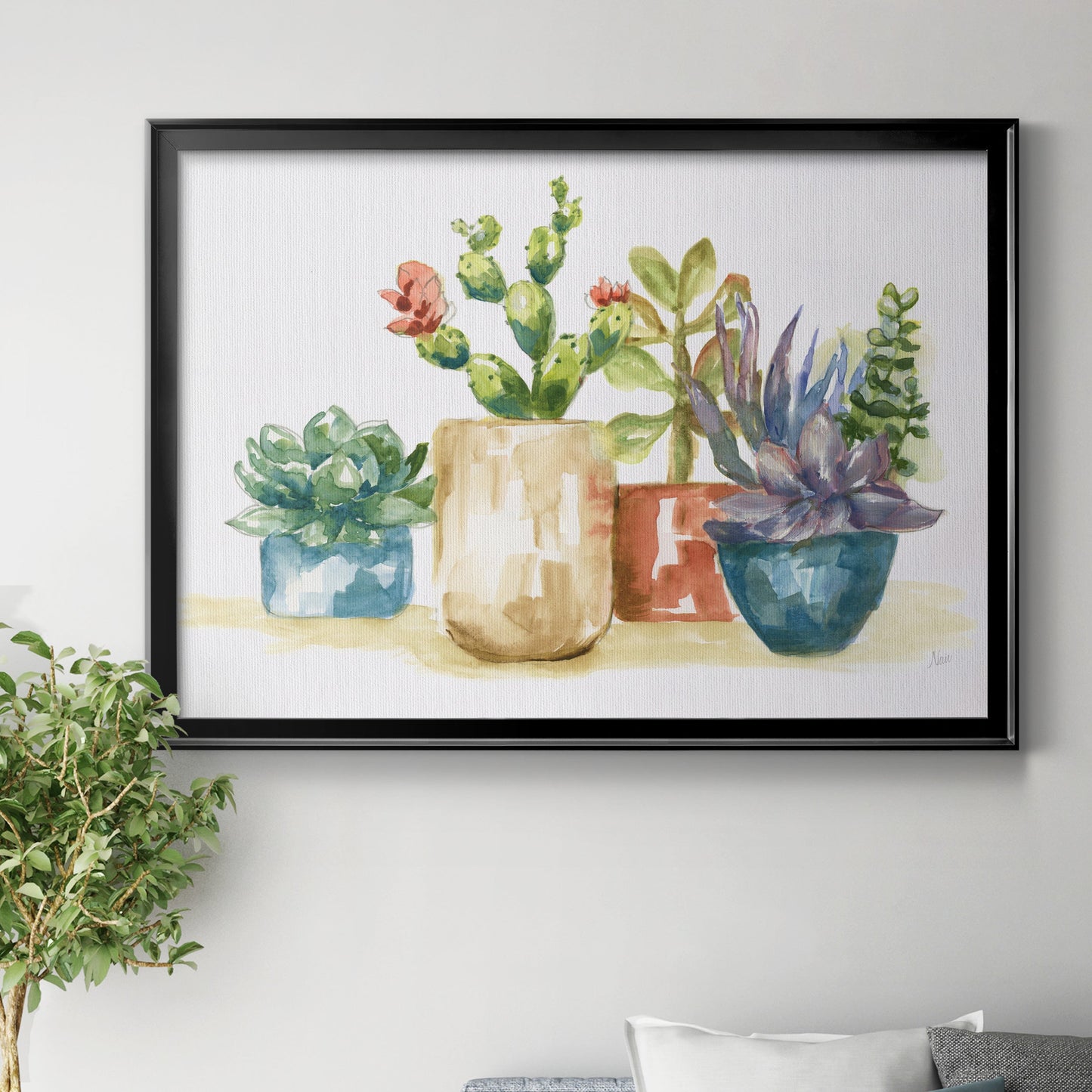 Summer Succulents I Premium Classic Framed Canvas - Ready to Hang