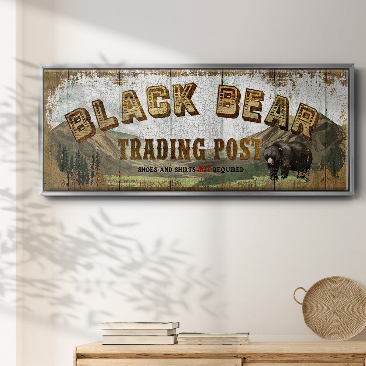 Black Bear Trading Post - Floater Framed Canvas Print
