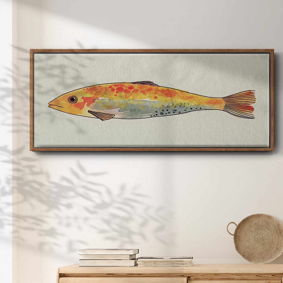 Fanciful Fish II - Floater Framed Canvas Print