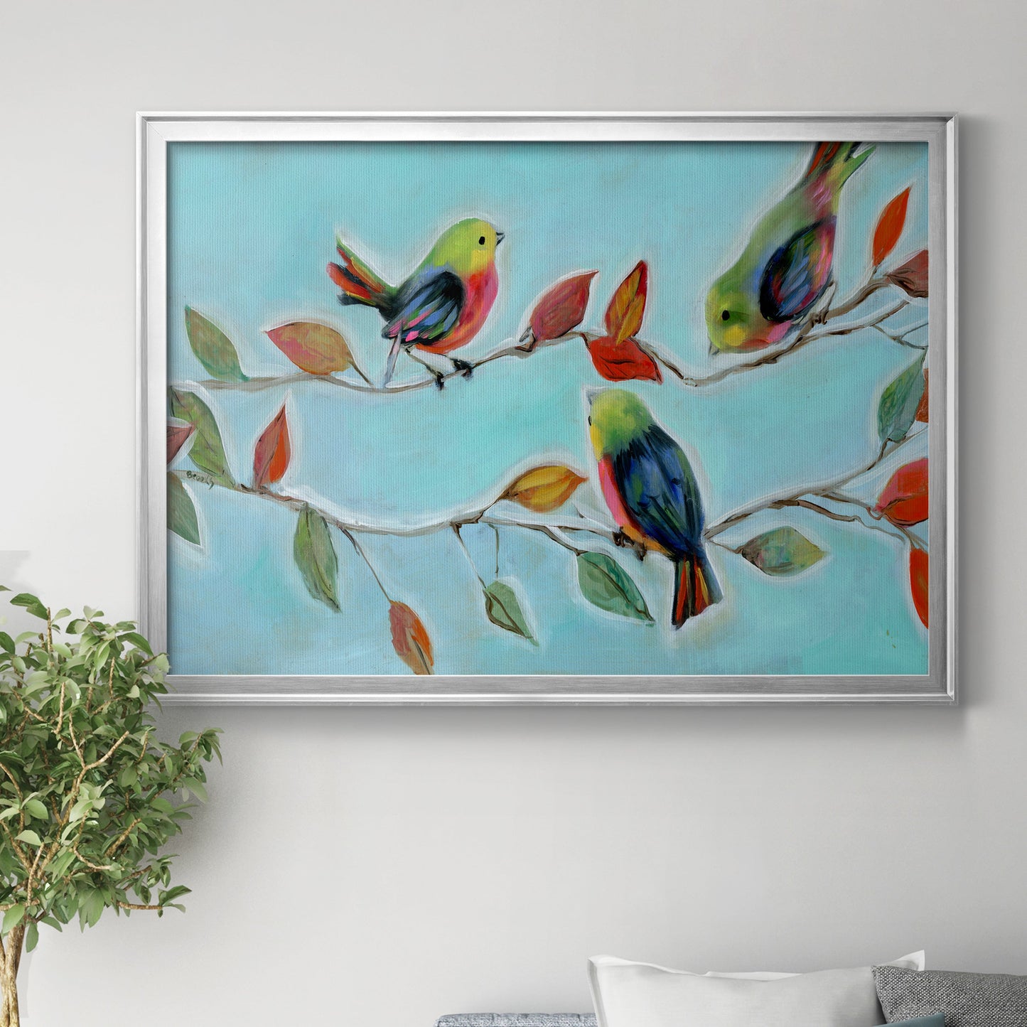 Bitty Birds II Premium Classic Framed Canvas - Ready to Hang