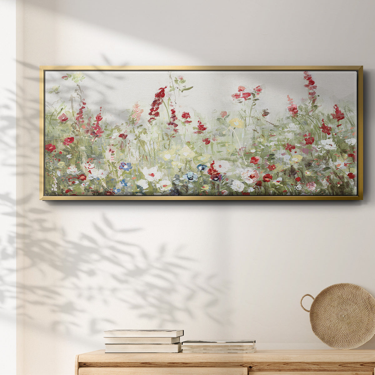 Sweet Spring Meadow - Floater Framed Canvas Print