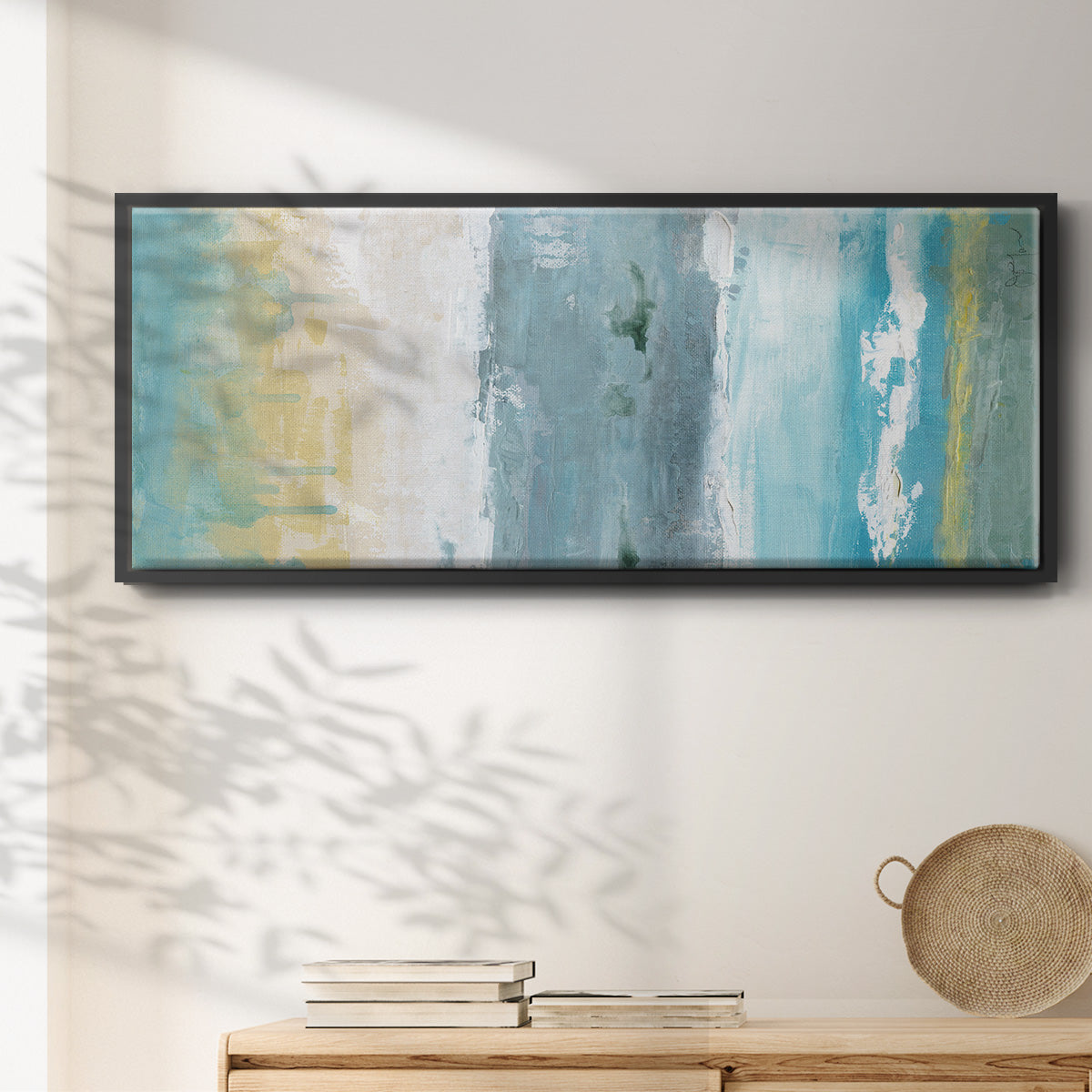 Beach Walk II - Floater Framed Canvas Print