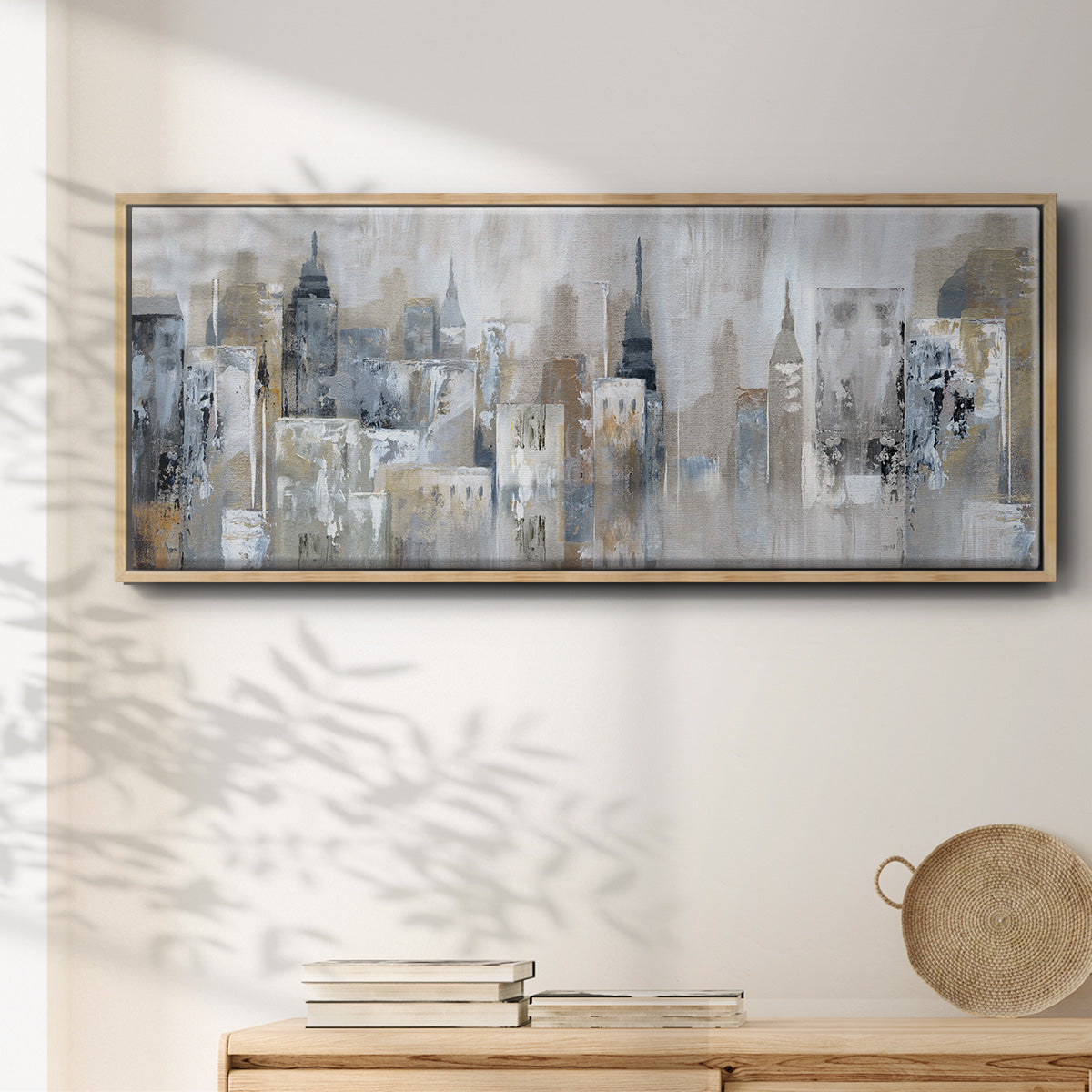 Bay City Reflection - Floater Framed Canvas Print