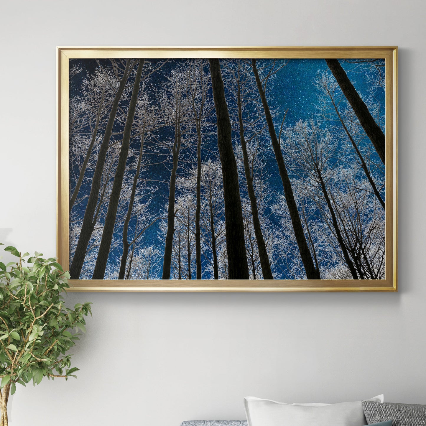 Night Silhouette Premium Classic Framed Canvas - Ready to Hang