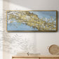 Mistral V in Azure - Floater Framed Canvas Print
