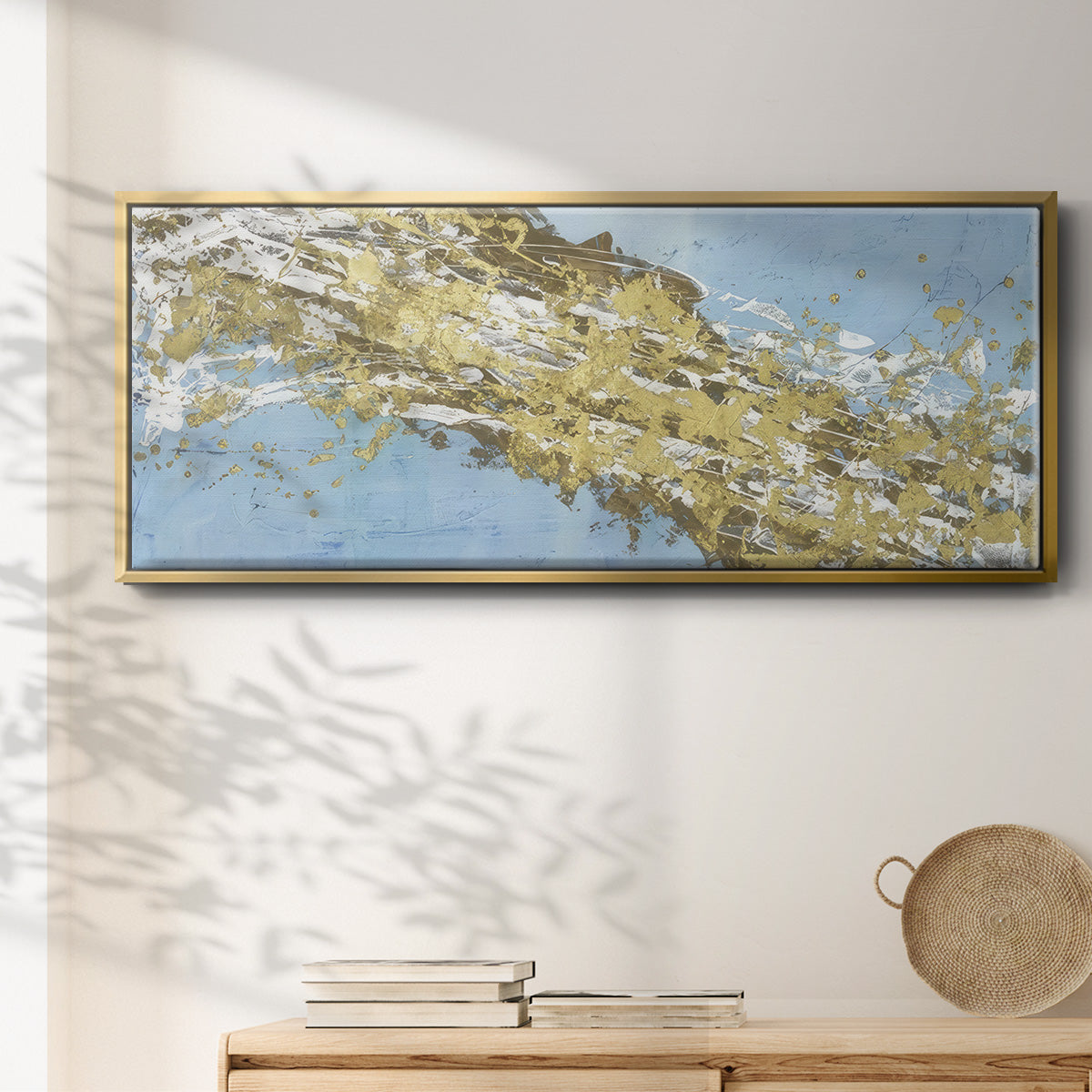 Mistral V in Azure - Floater Framed Canvas Print