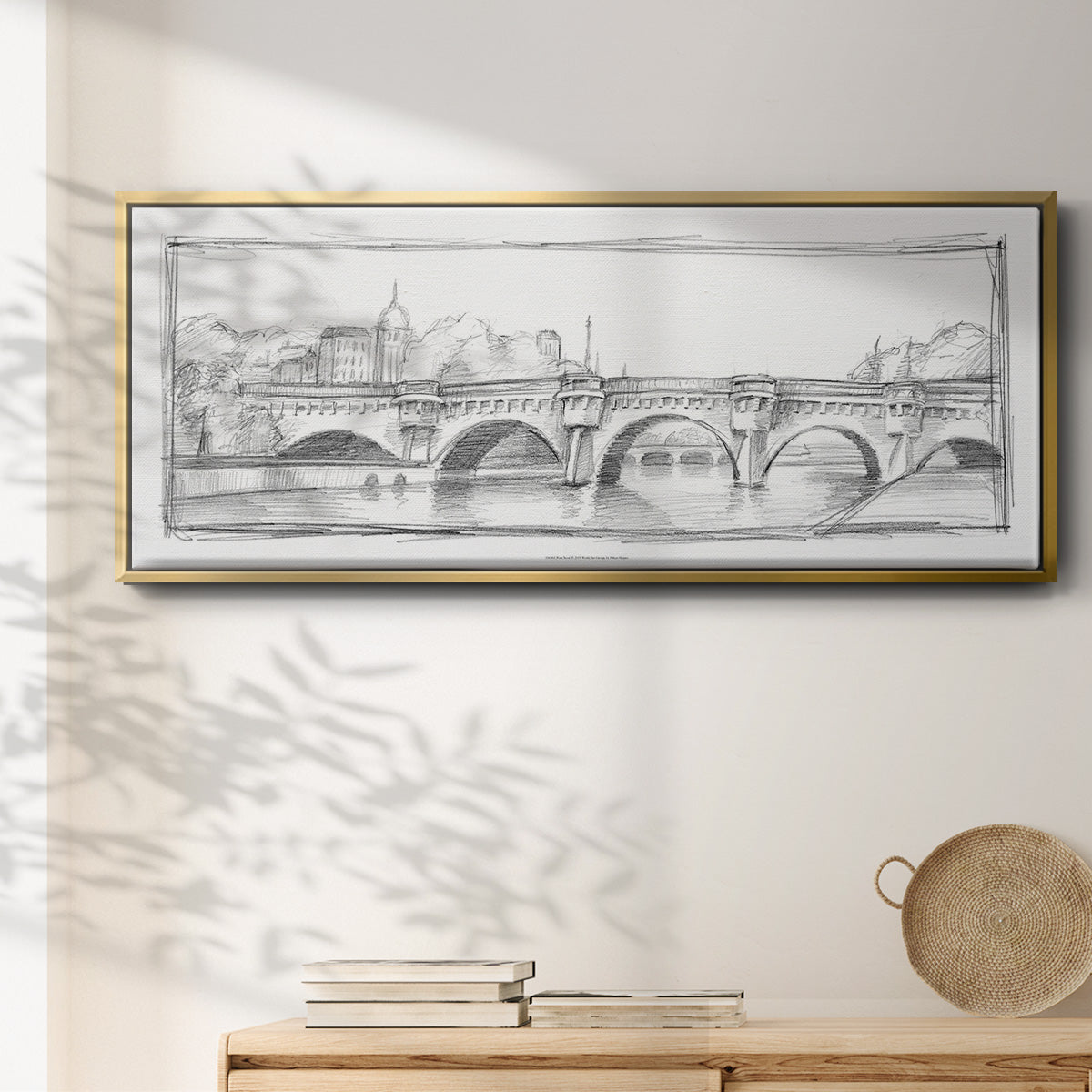 Pont Neuf - Floater Framed Canvas Print