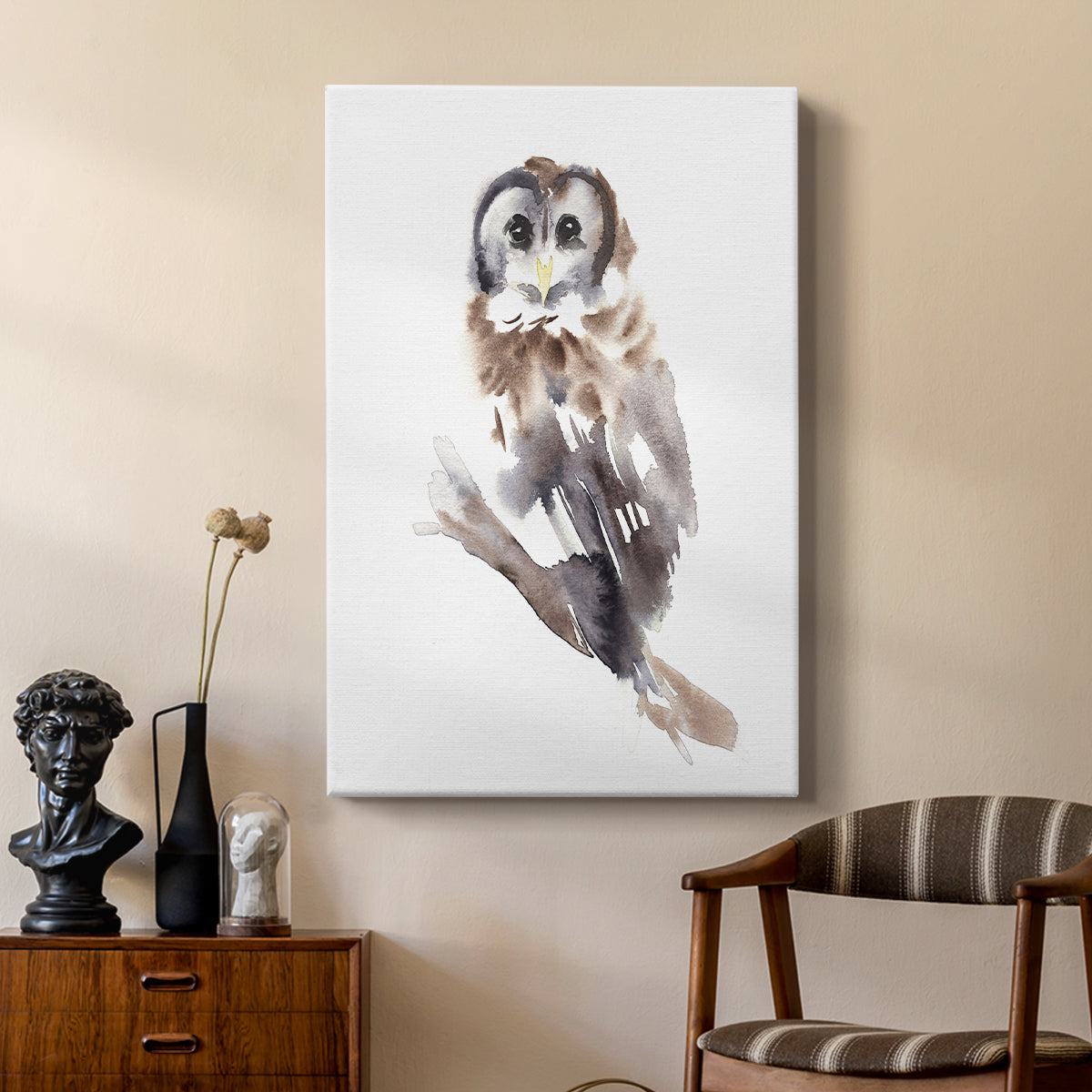 Barred Owl Impressions II - Canvas Art Print