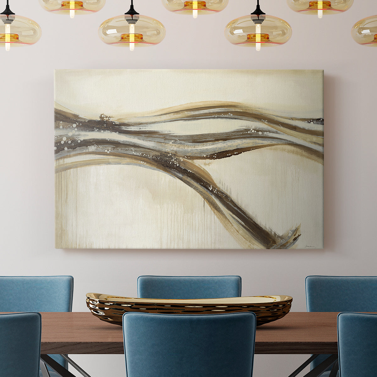 Catching a Metallic Wave - Canvas Art Print