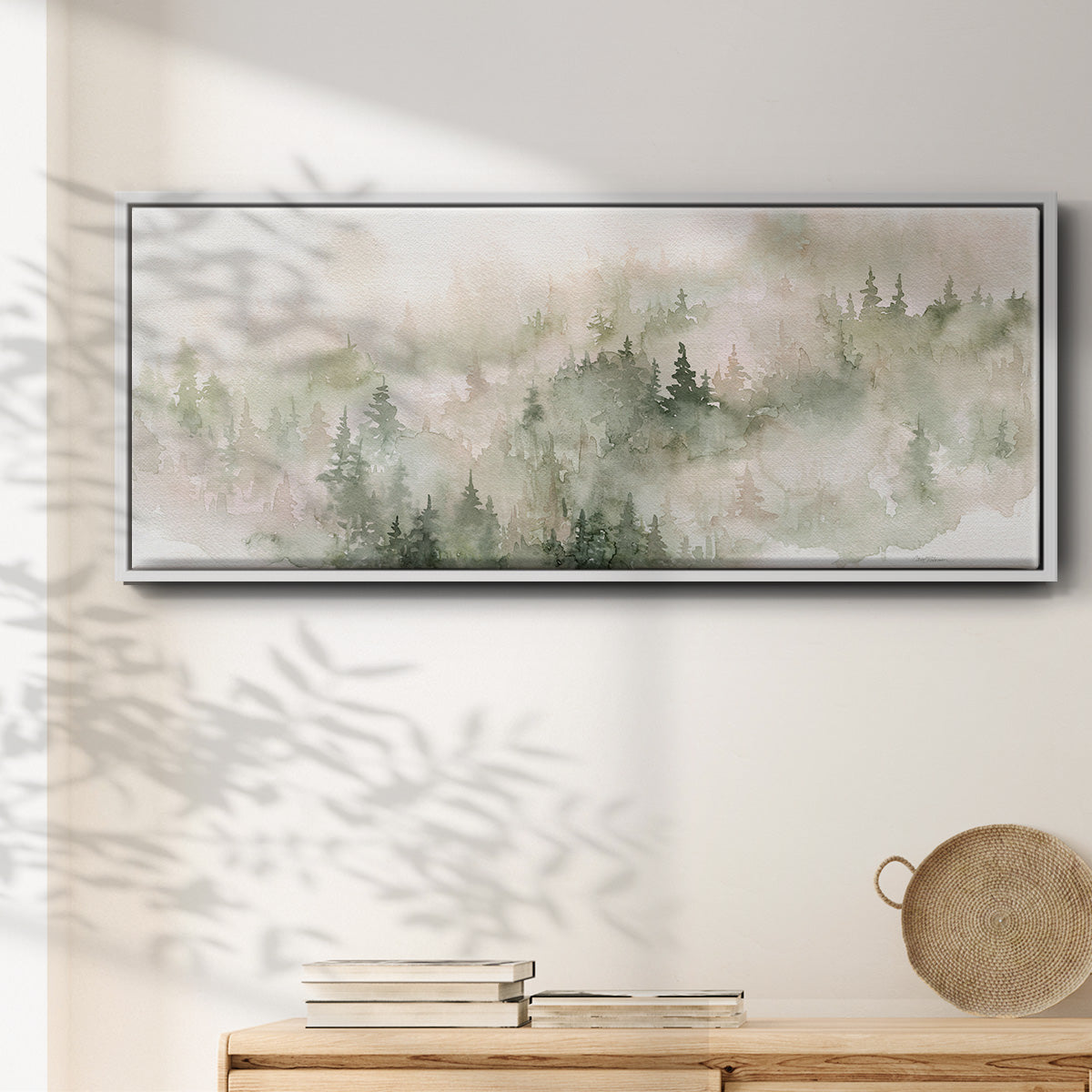 Misty Mountain Sides - Floater Framed Canvas Print