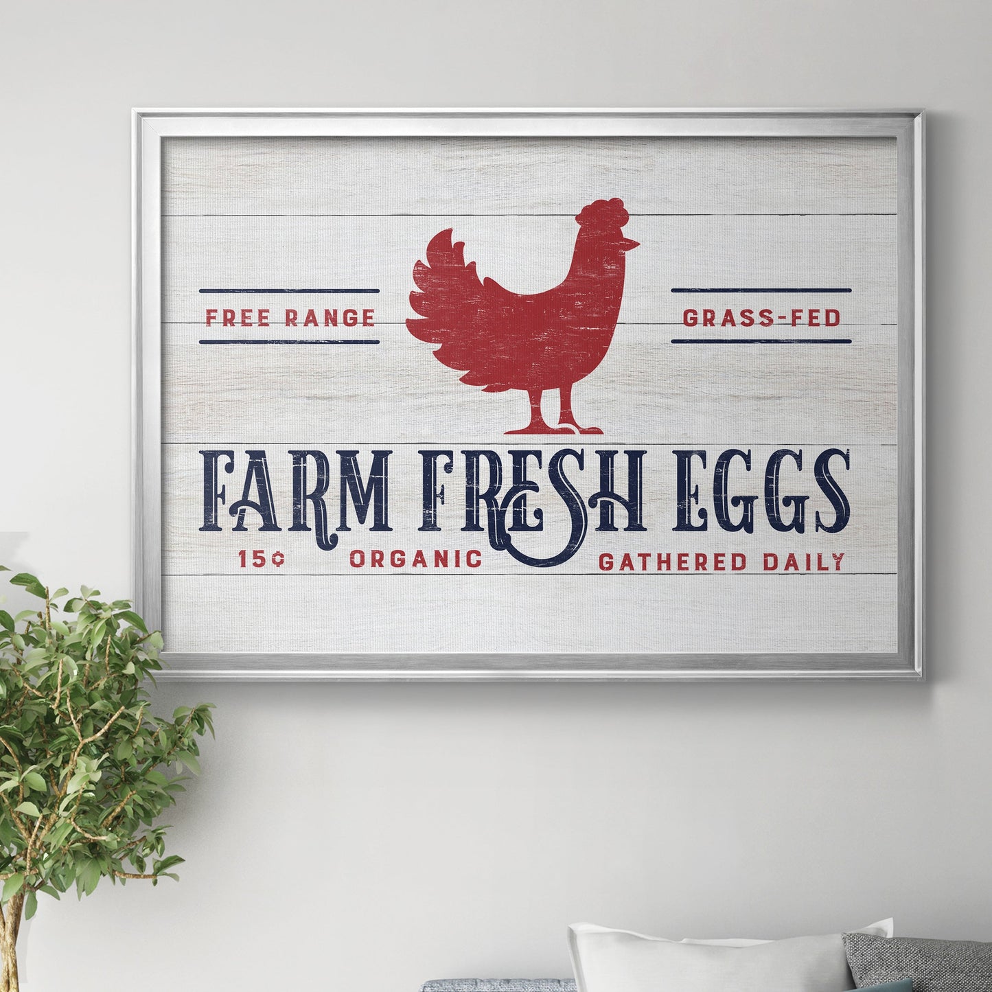 Farm Fresh Eggs Premium Classic Framed Canvas - Ready to Hang