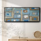 Variation on Greek Key I - Floater Framed Canvas Print