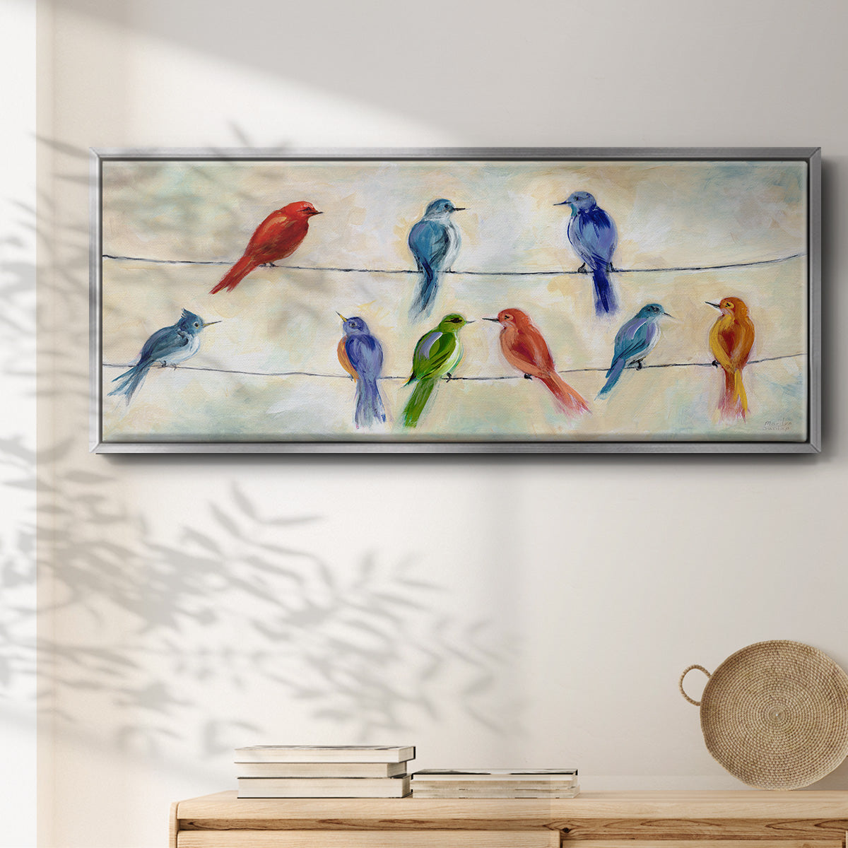 Chatter - Floater Framed Canvas Print