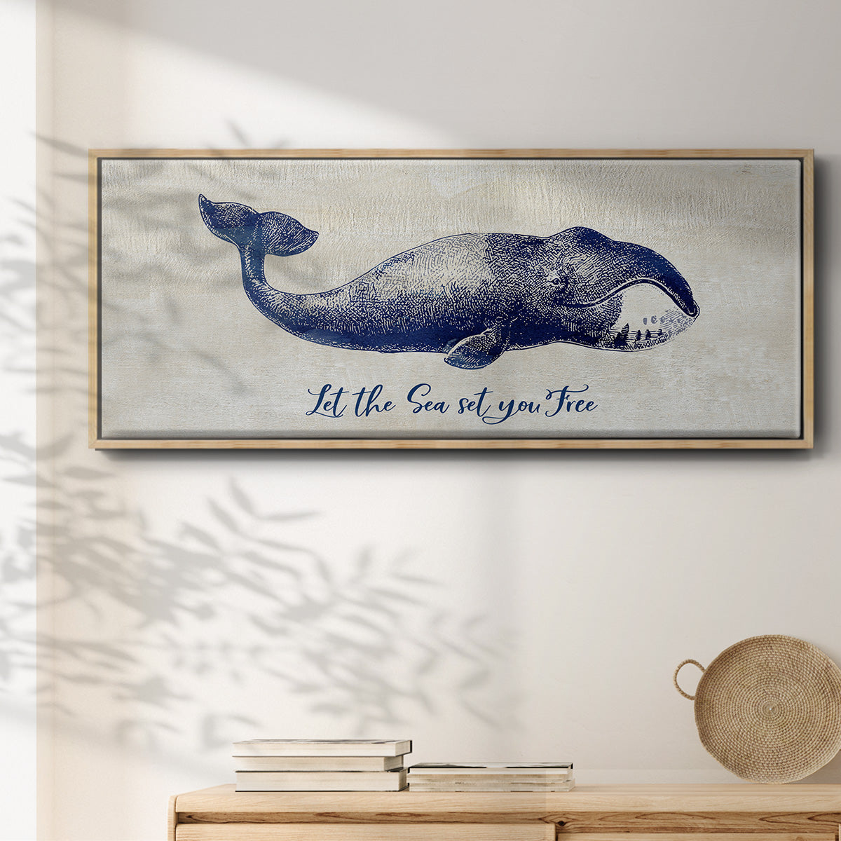 Let The Sea Set You Free - Floater Framed Canvas Print
