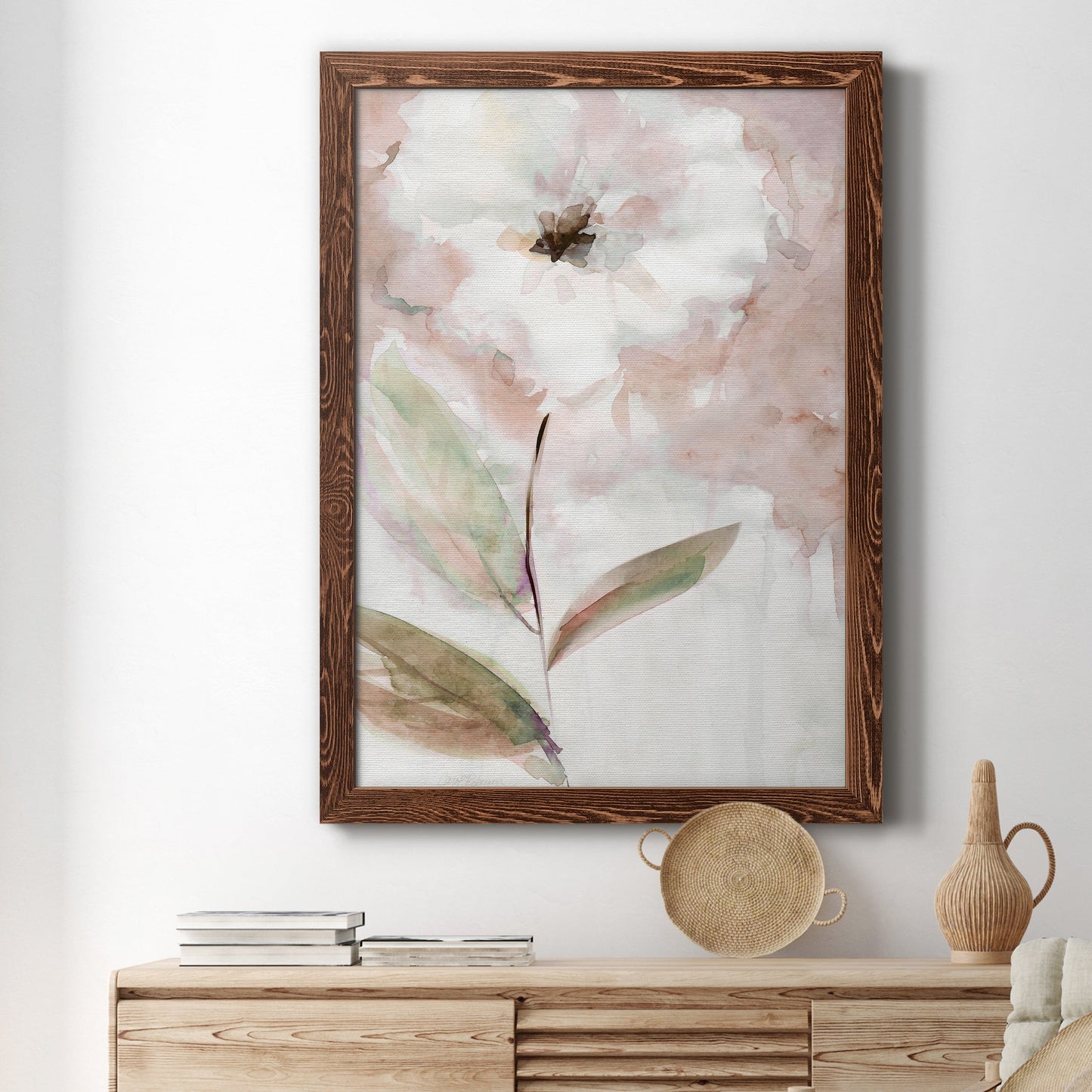 Summer Bloom I - Barnwood Framed Canvas Print