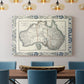 Bordered Map of Australia - Canvas Art Print