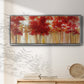 Red Trees - Floater Framed Canvas Print