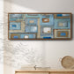 Variation on Greek Key I - Floater Framed Canvas Print