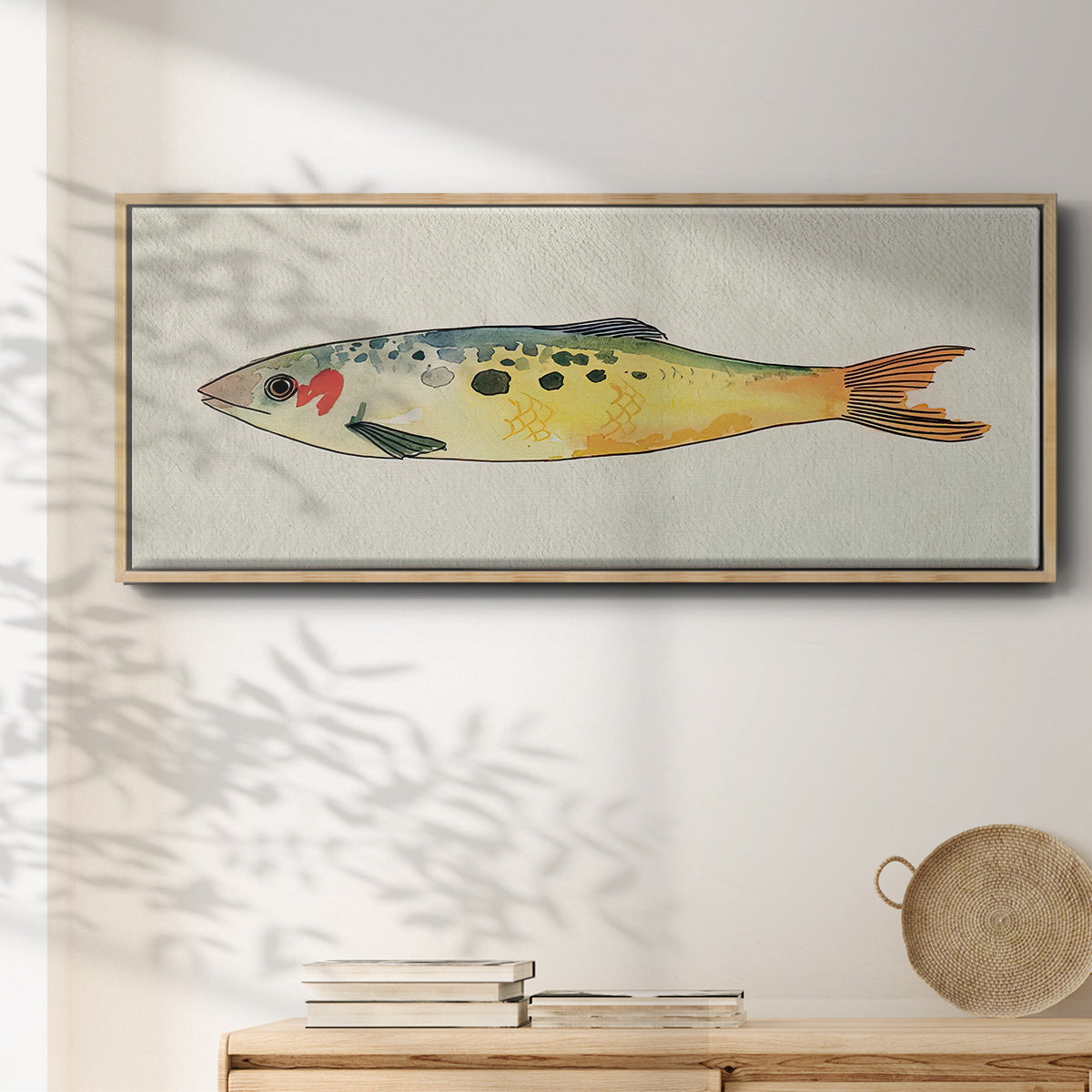 Fanciful Fish I - Floater Framed Canvas Print