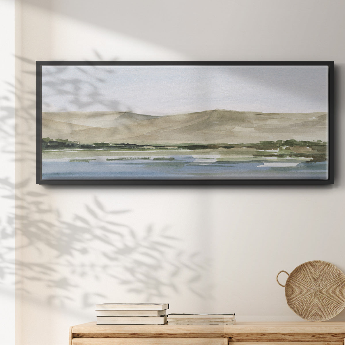 Desert Mountains I - Floater Framed Canvas Print
