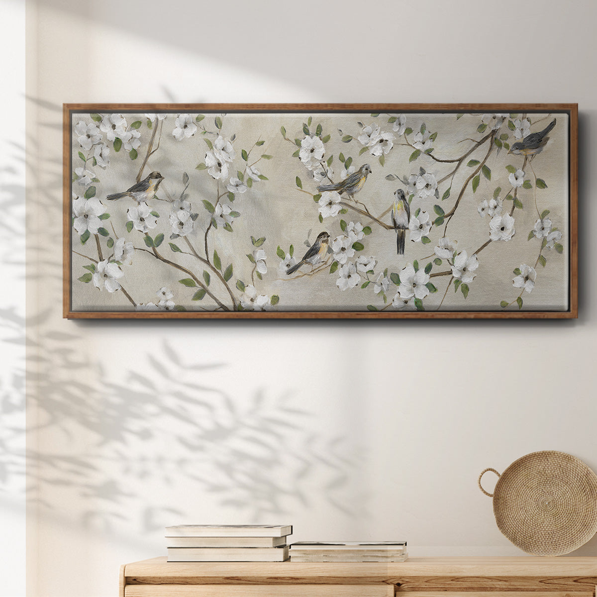Flocking Together - Floater Framed Canvas Print