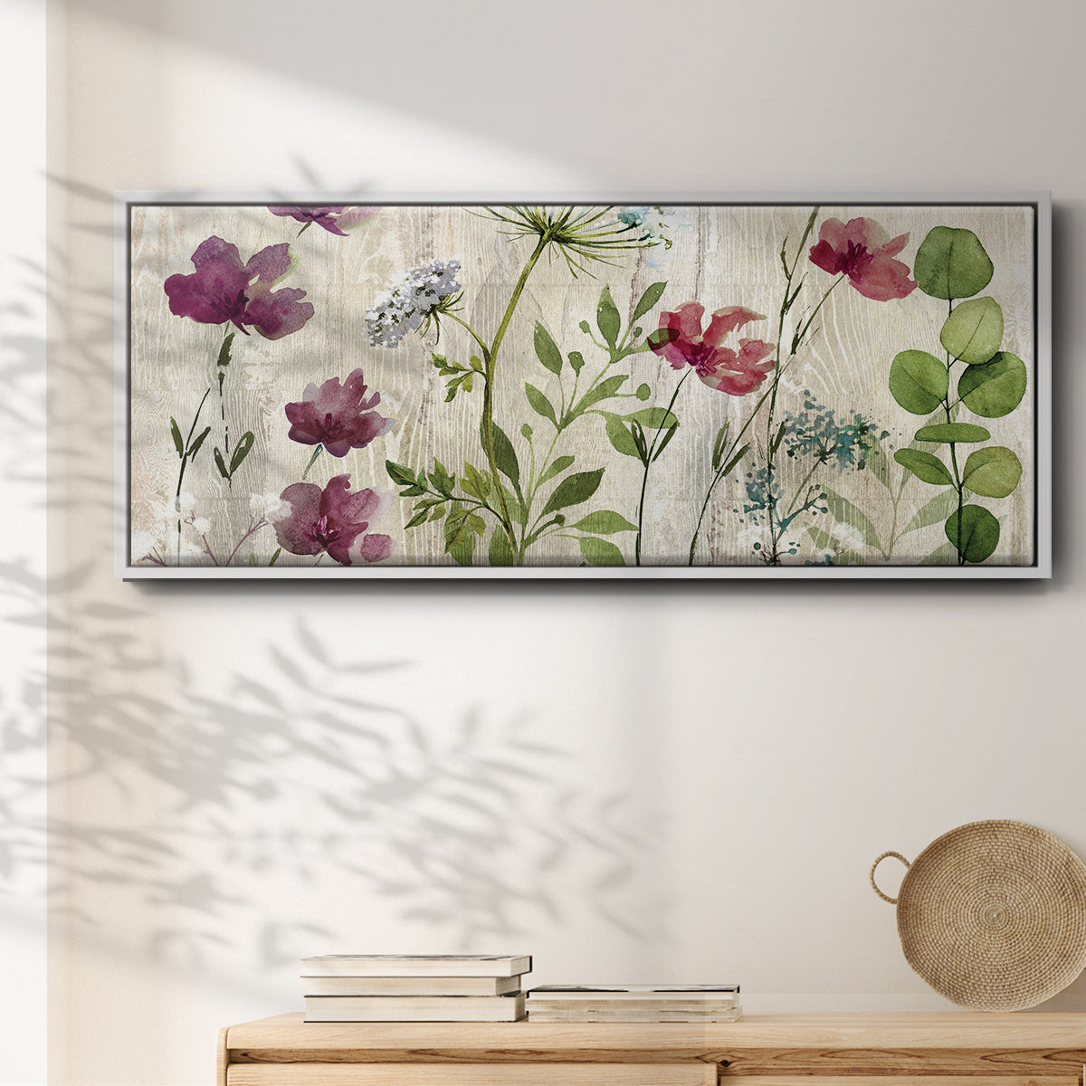 Meadow Flowers I - Floater Framed Canvas Print