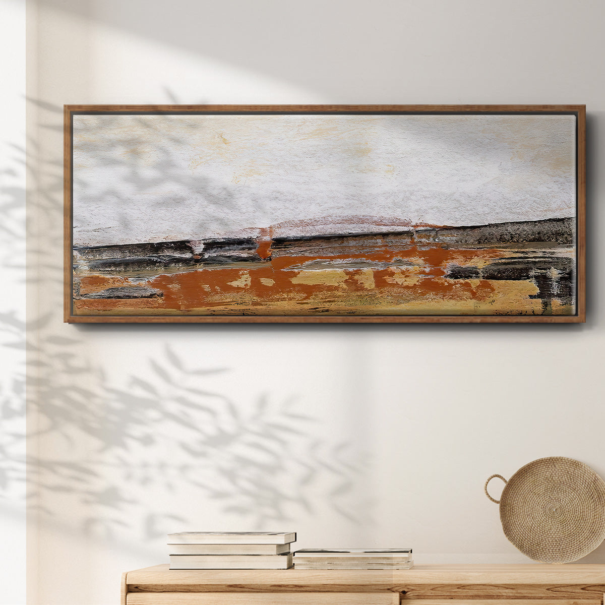 Bridges Ochre III - Floater Framed Canvas Print