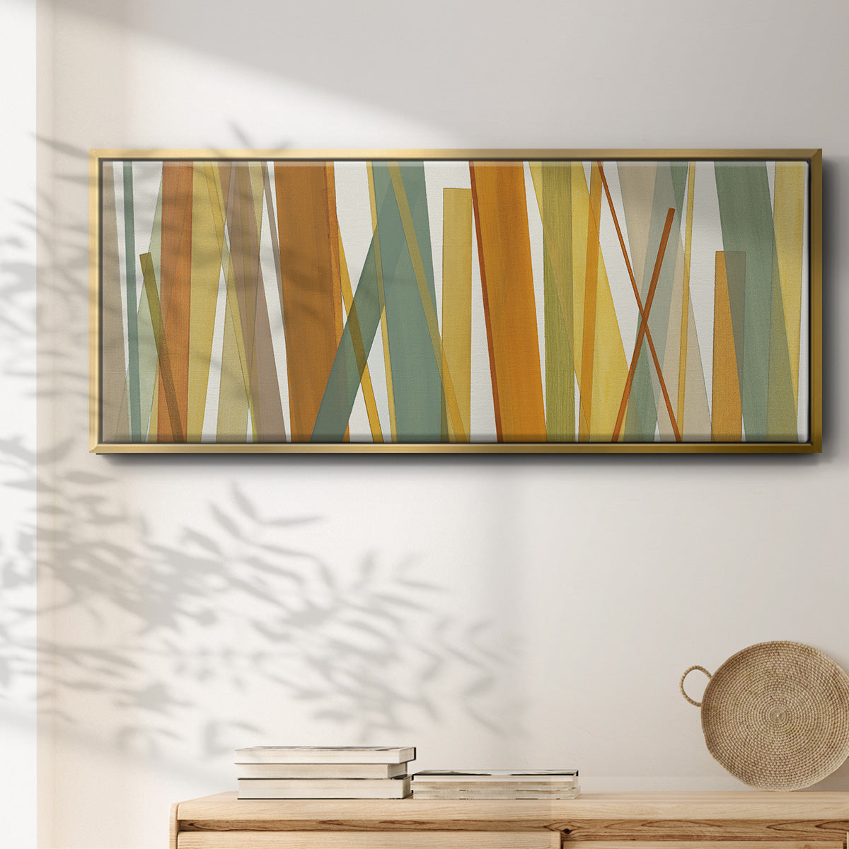 Colorful Lines - Floater Framed Canvas Print