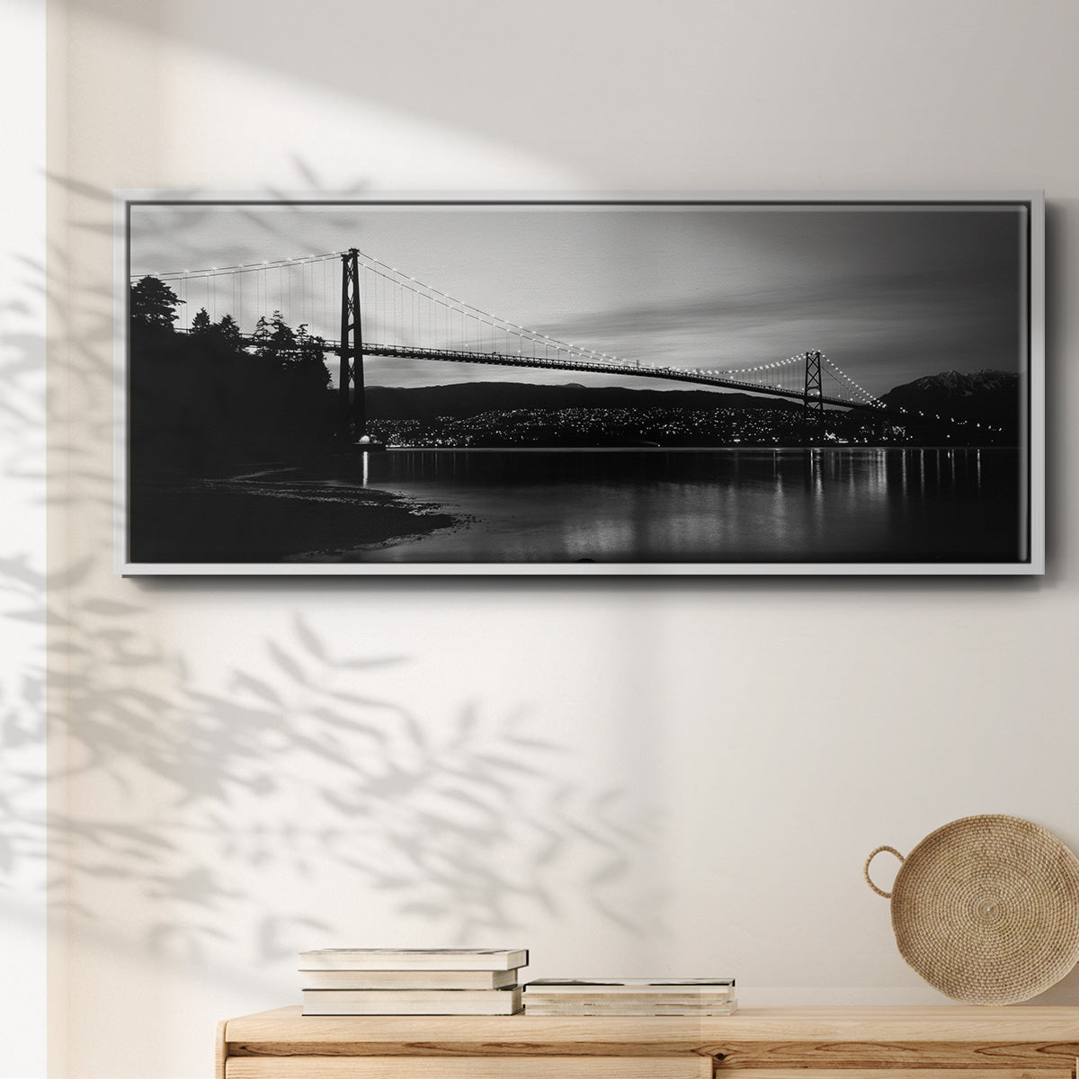 Lions Gate Inlet - Floater Framed Canvas Print