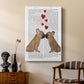 French Kiss and Hearts - Canvas Art Print
